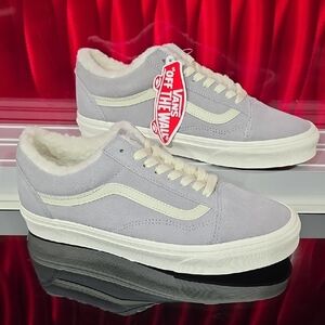 Vans Old Skool Cozy Hug Drizzle Marshmallow Fleece Lined Size 8 Men Women's 9.5